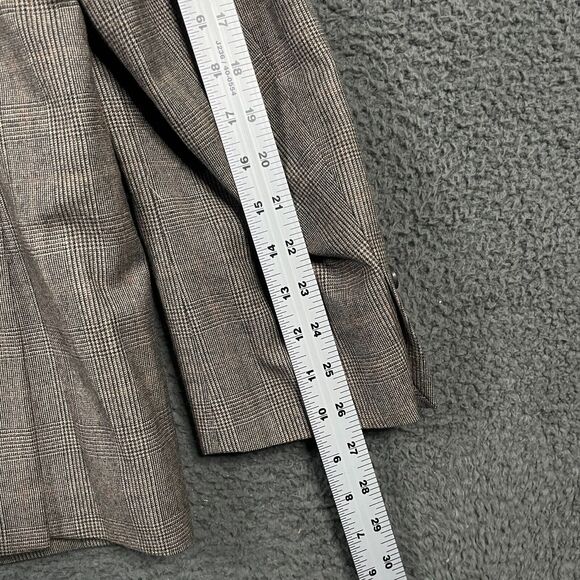 Lauren Ralph Lauren Blazer Mens 44R Brown Plaid Slim Fit Wool Sport Coat Formal - Picture 11 of 11